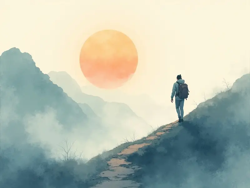 夢のイラスト:登山