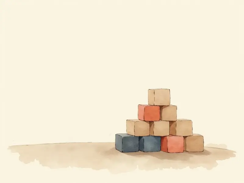 夢のイラスト:積み木