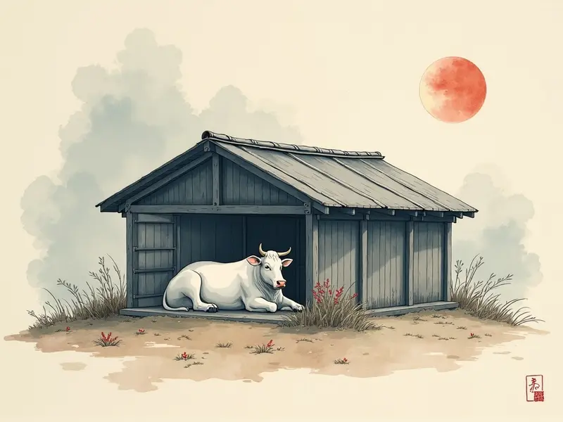 夢のイラスト:牛小屋
