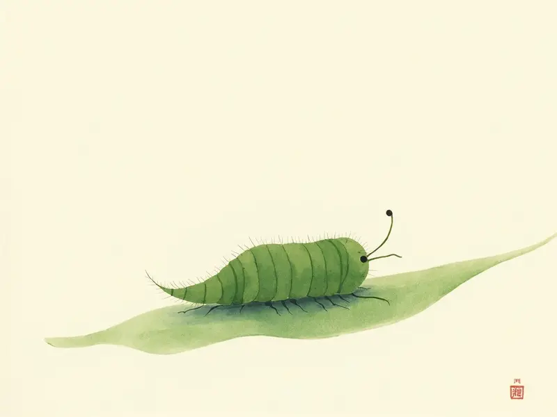 夢のイラスト:幼虫
