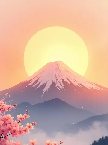 ご来光の富士山